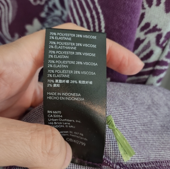 Anthropologie Mock Neck Floral Print Cutout Back Mini Dress - Picture 9 of 16